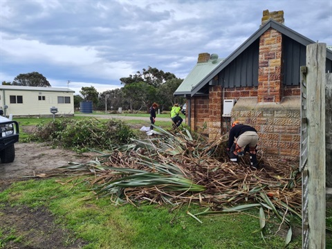 Pitching in to beautify the Apollo Bay Recreation Reserve