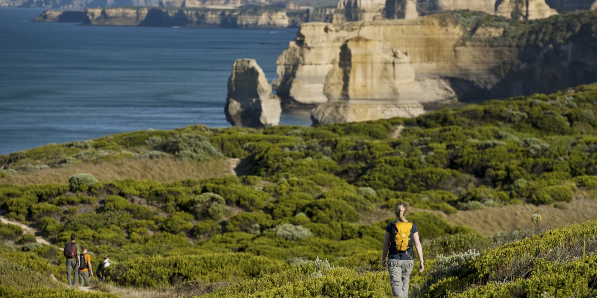 Woman hiking at Pork Campbell National Park